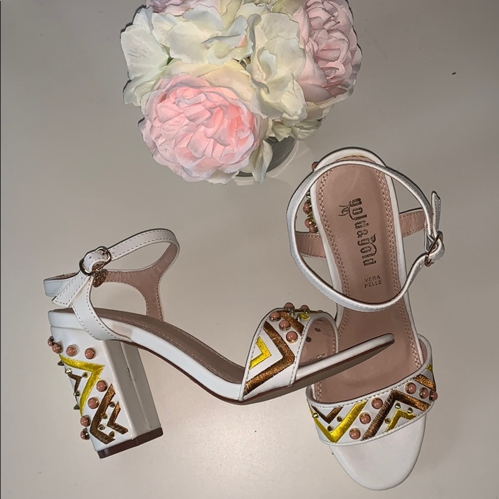 Block Heel Open Toe Shoes